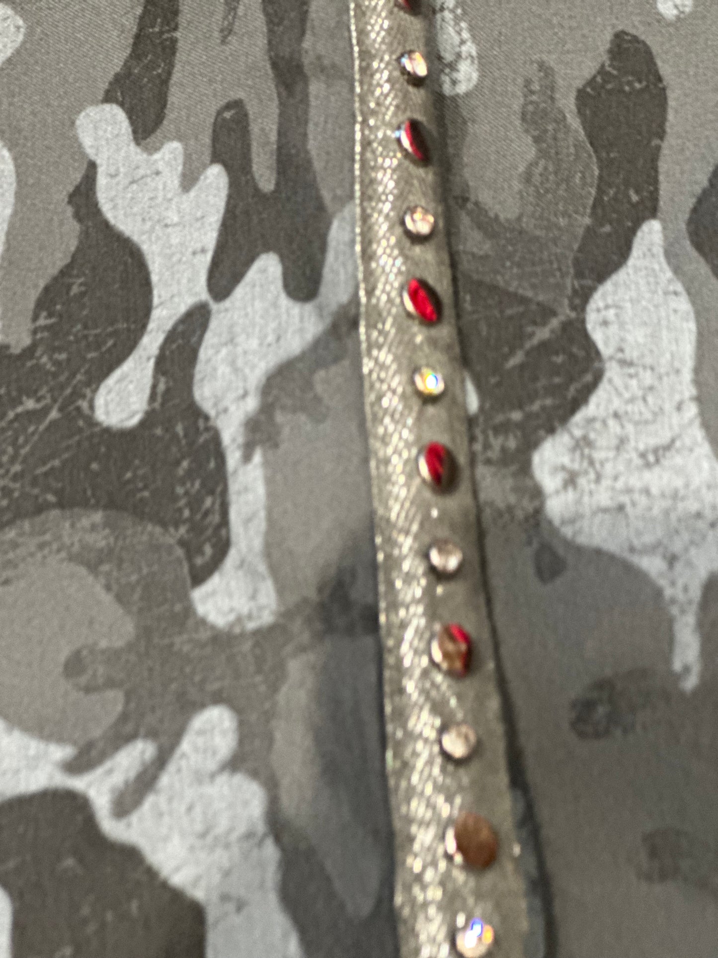 Camouflage Crinkle Jogger With Stud Side Stripe
