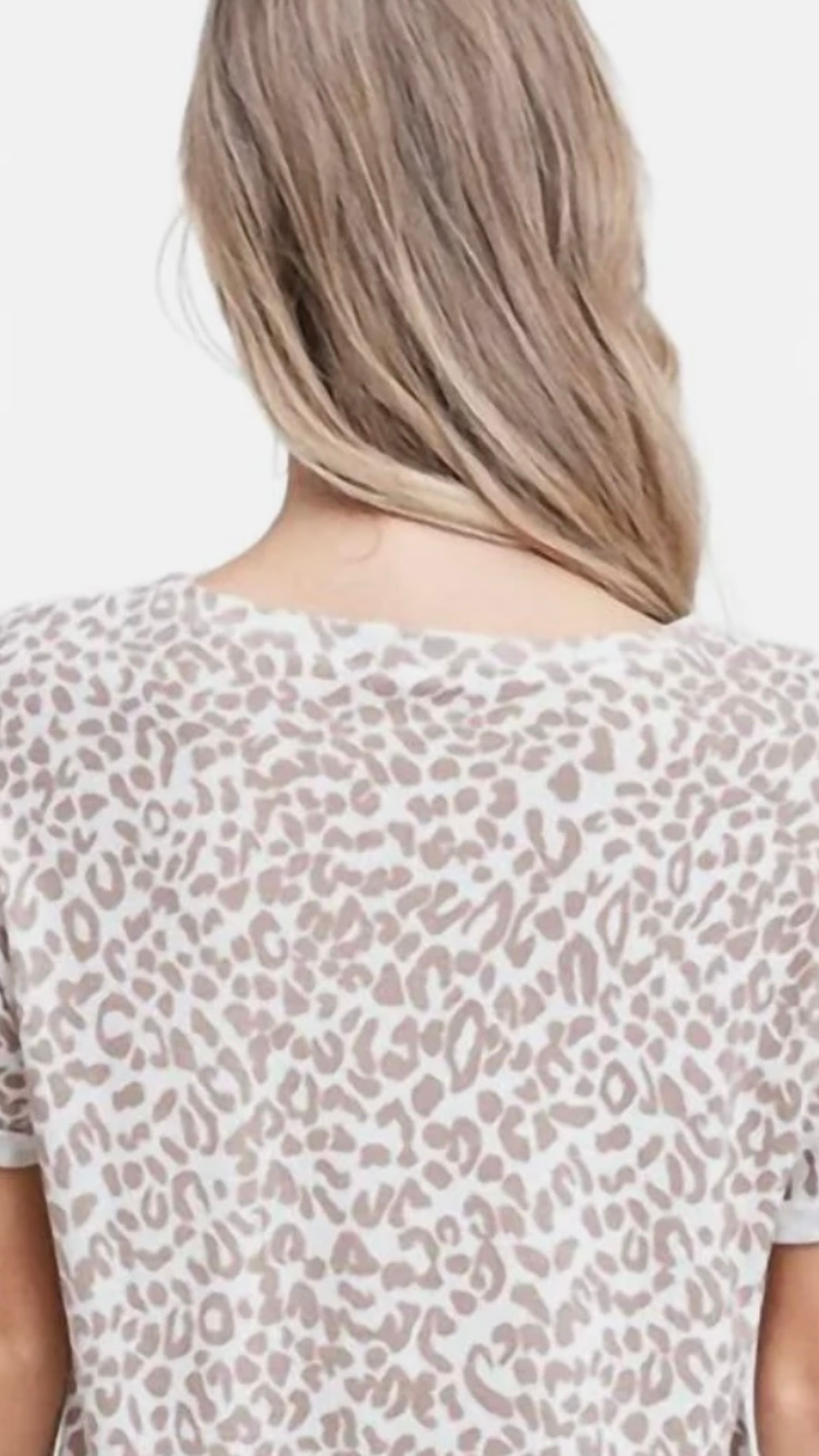 LEOPARD PJ SET IN IVORY/TAUPE