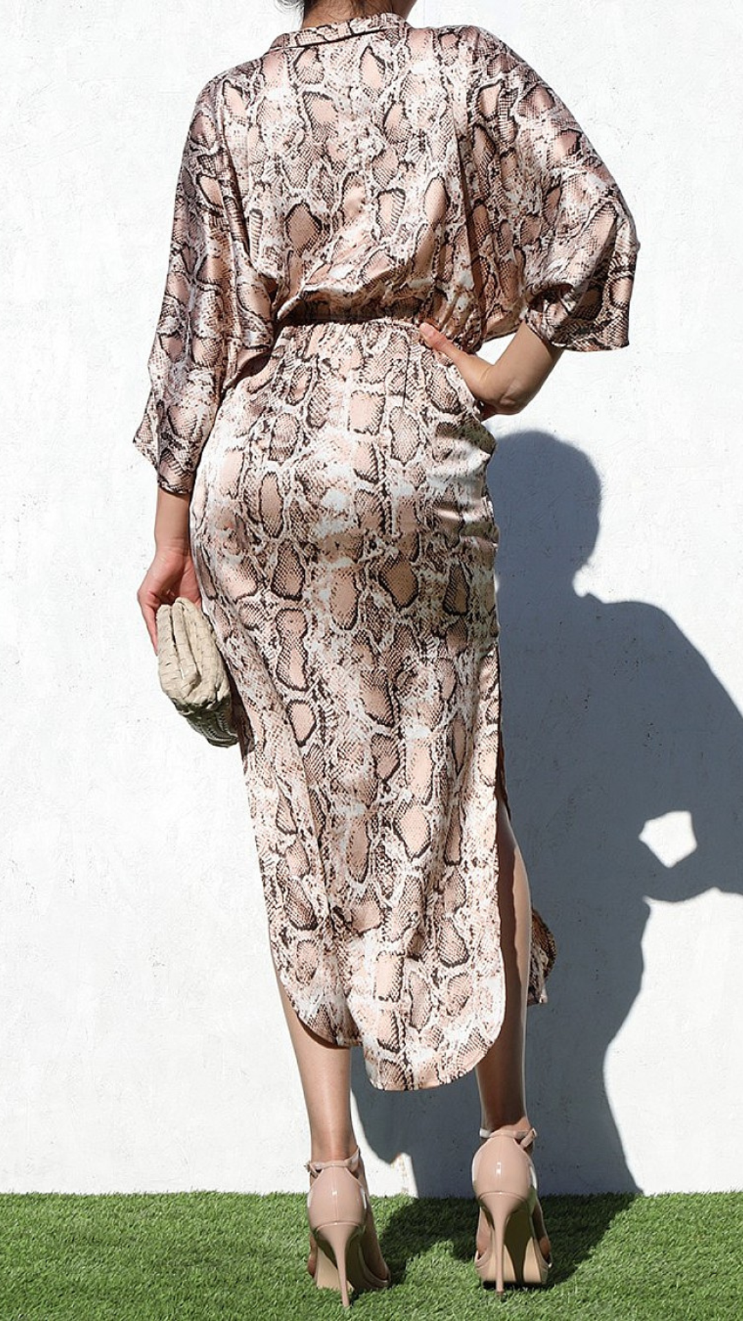 Deep V-Neck Loose Fit Dress