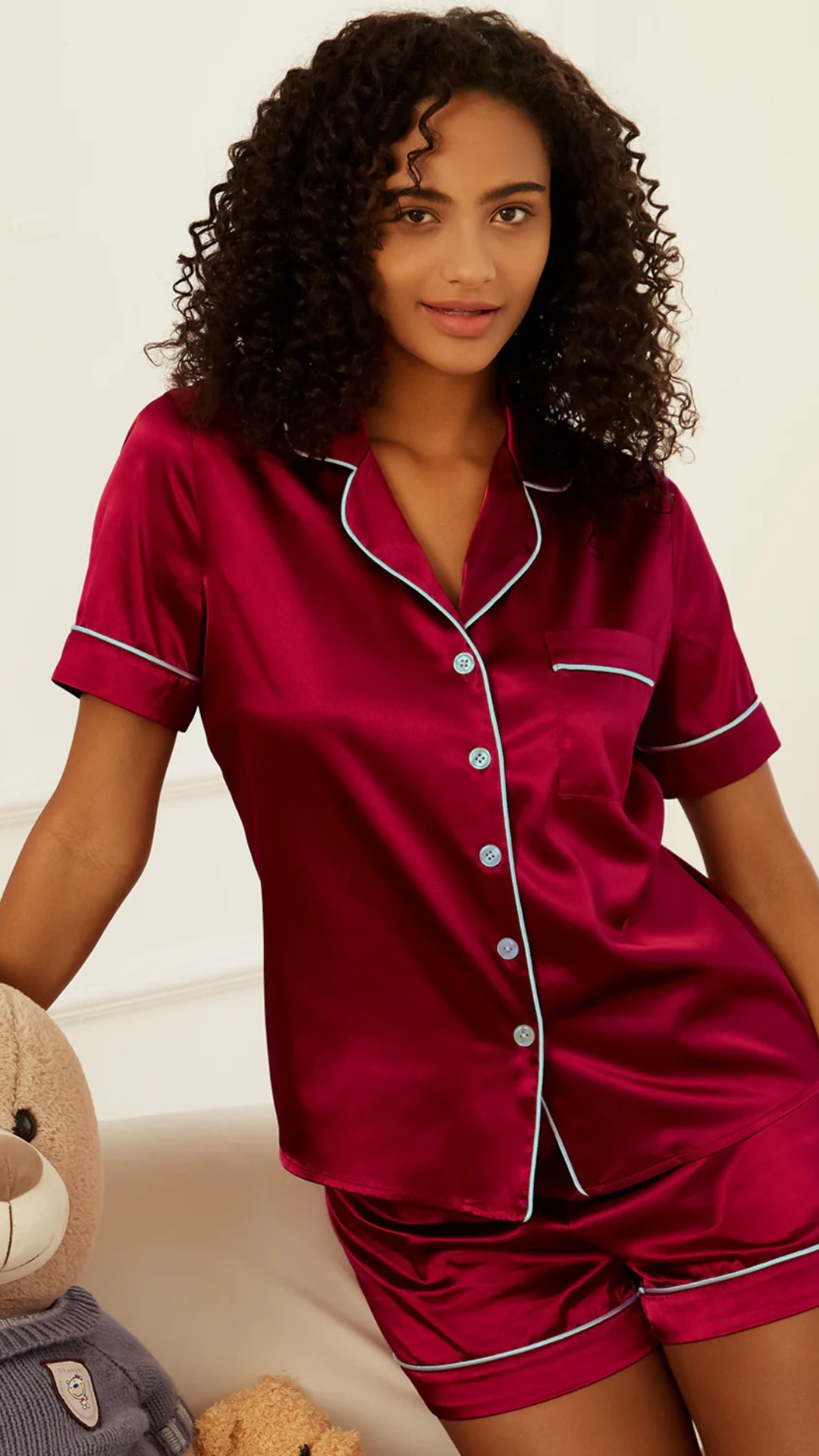 SILKY SOFT PJ SET - WINE