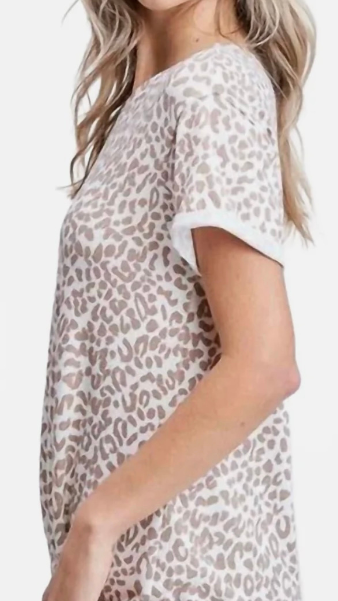 LEOPARD PJ SET IN IVORY/TAUPE