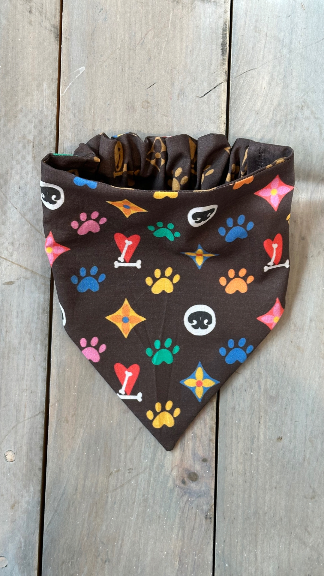 Louis Vuitton Inspired multi colour scrunchy bandana