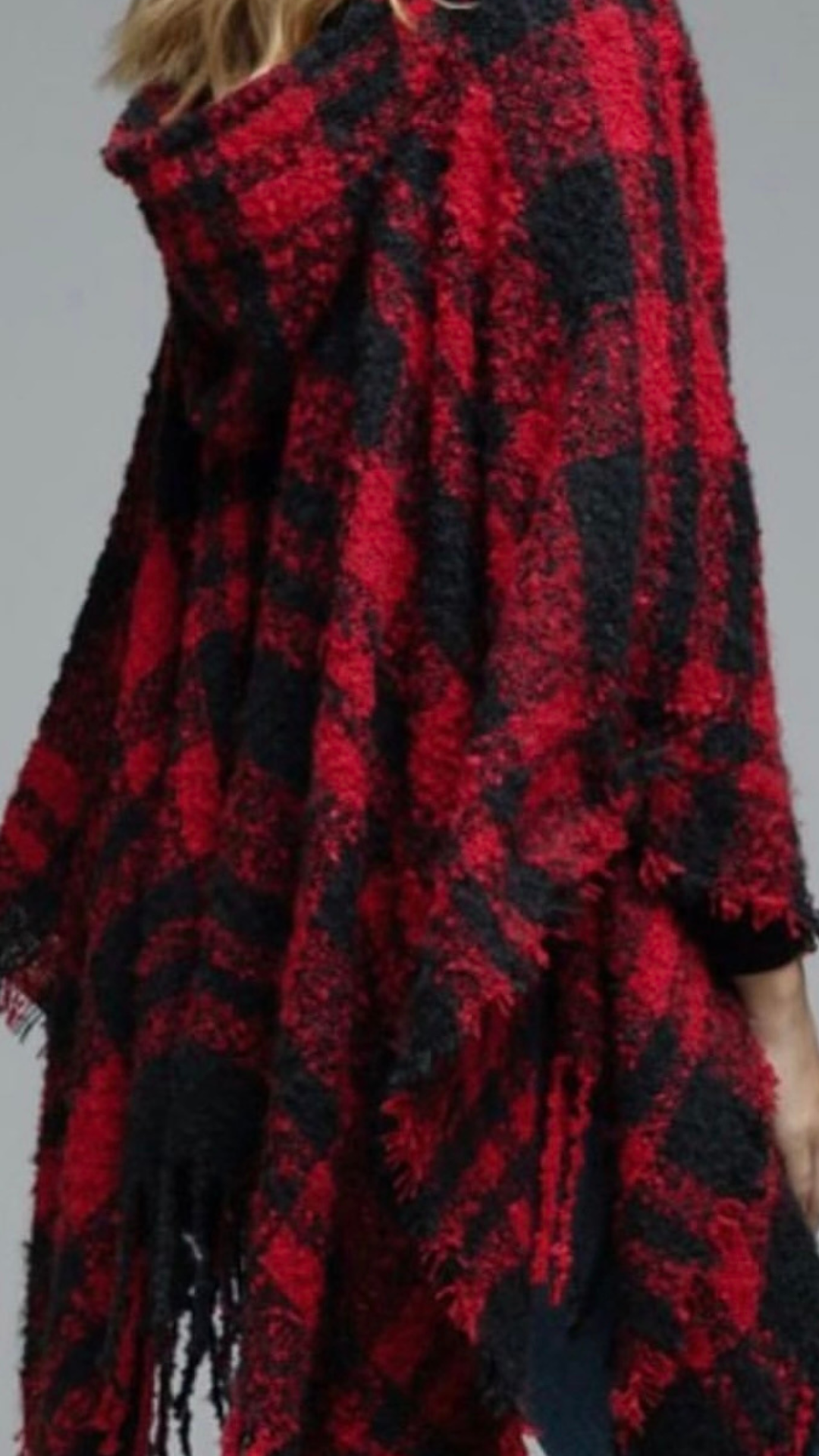 Plaid Ruana