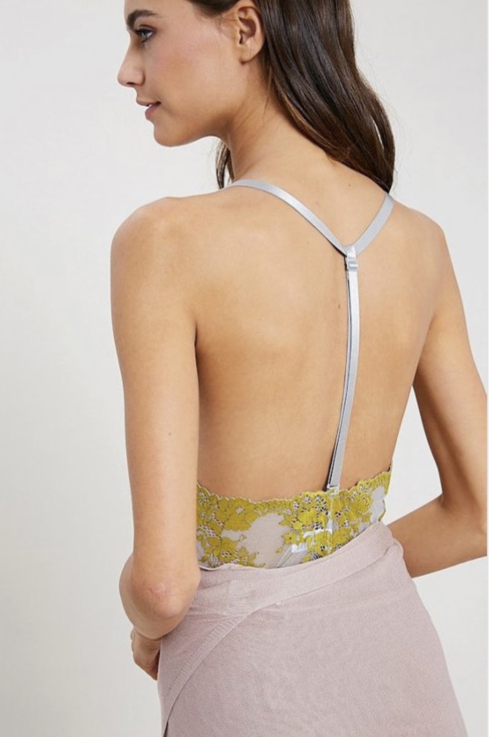 Sheer Two Tone Lace Bodysuit