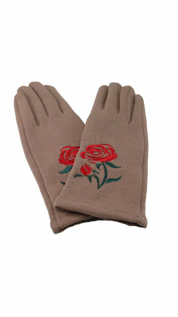 Rose Touch Screen Gloves