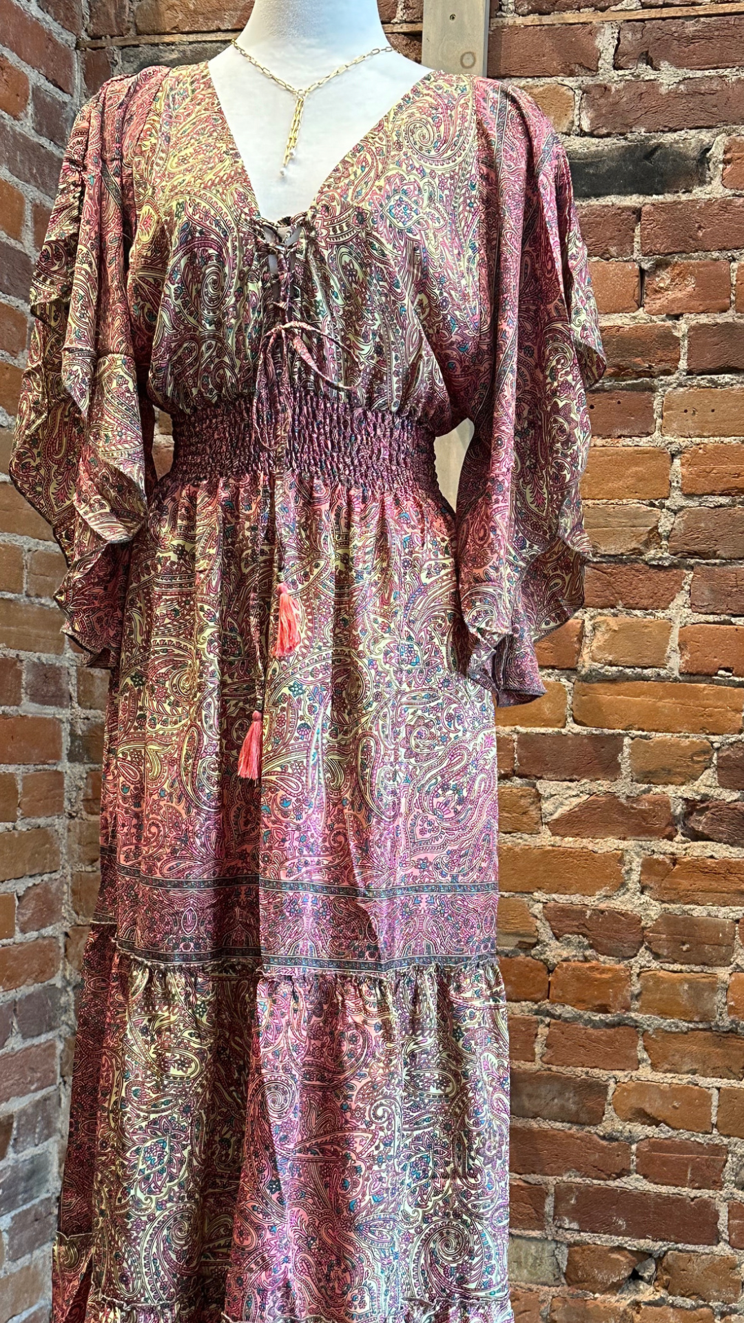 Boho Soft Pink Dress