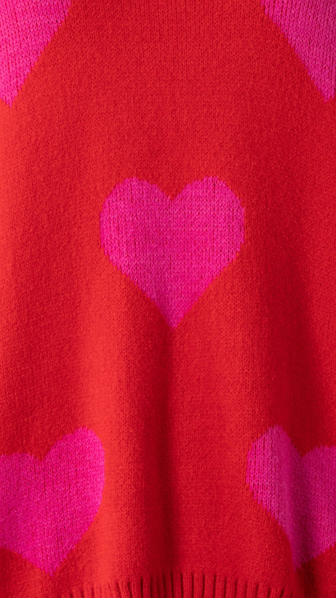 HEART PRINT BACK CUTOUT DETAIL KNIT SWEATER