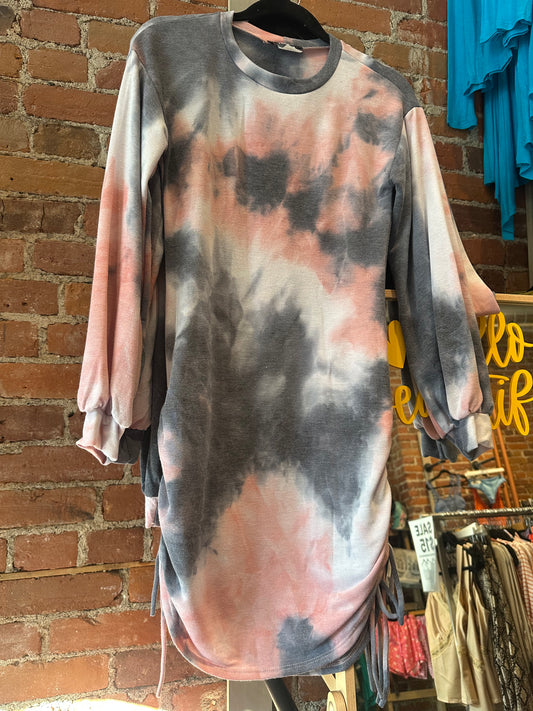 PINK TYE DYE DRESS