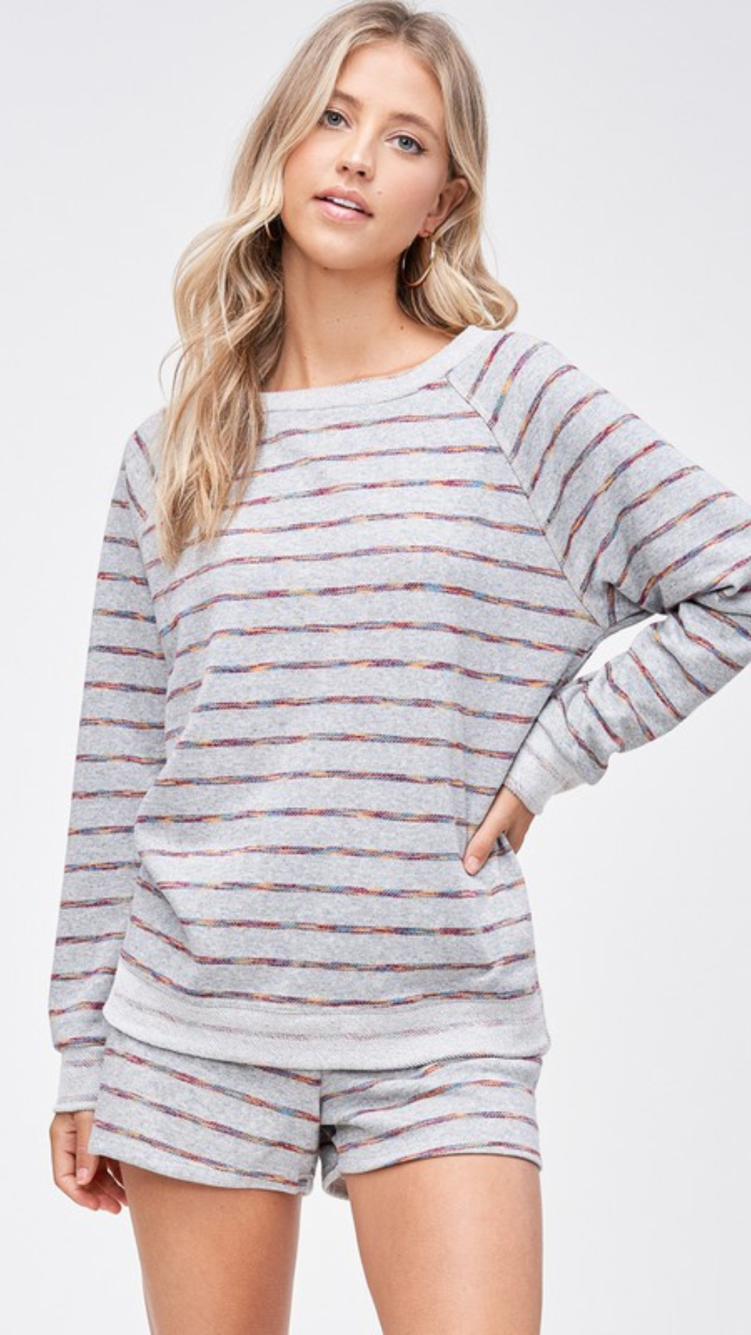 Stripes Raglan Sleeve PJ Set