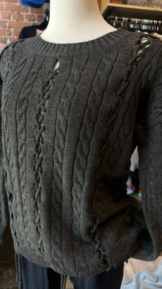 DARK GREY CARDIGAN