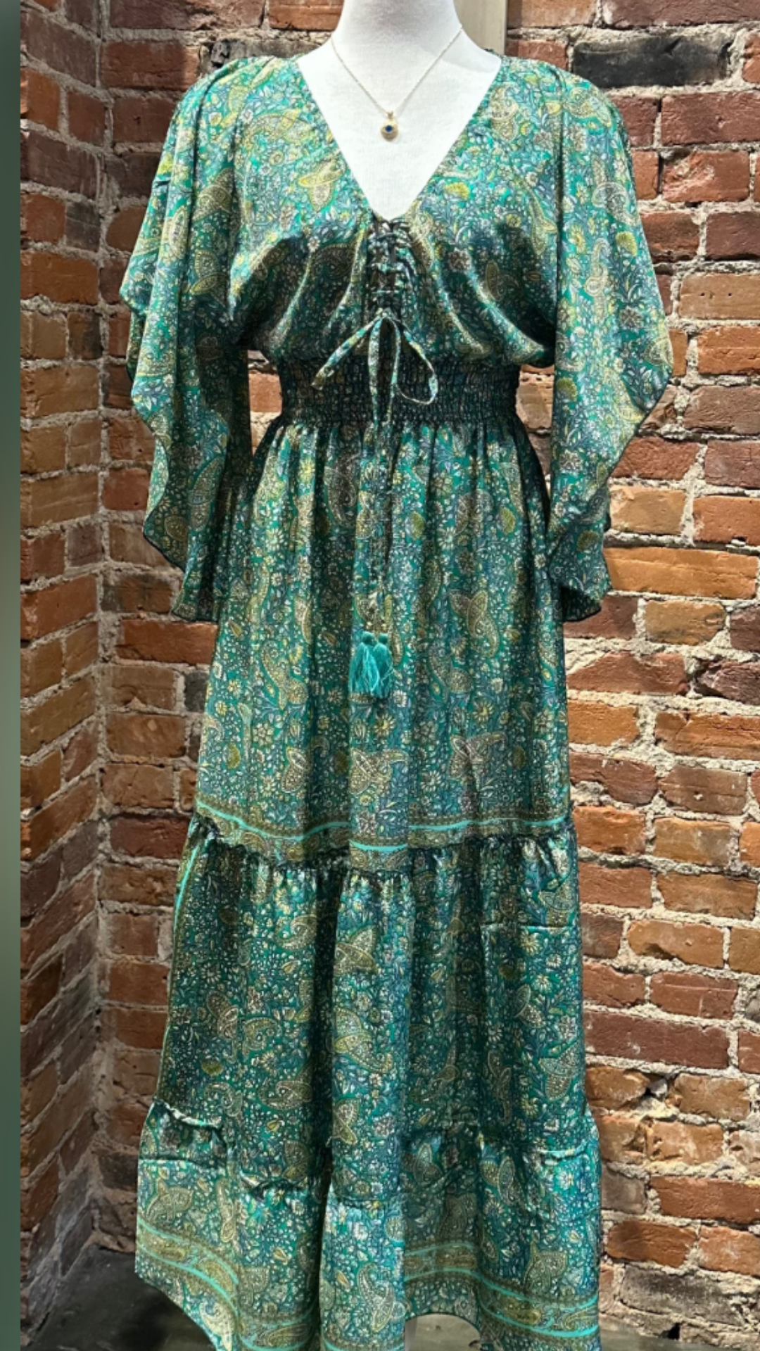 Green Boho Dress