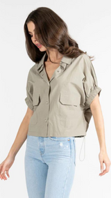 Crop Oversized Shirt