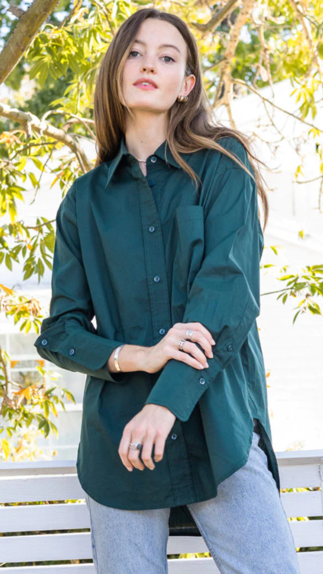 Dark Green Button Down Shirt