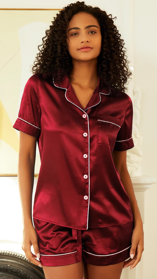 SILKY SOFT PJ SET - WINE