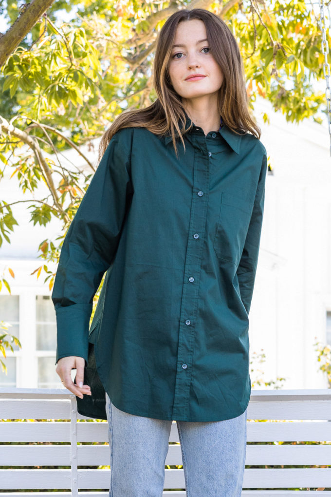 Dark Green Button Down Shirt