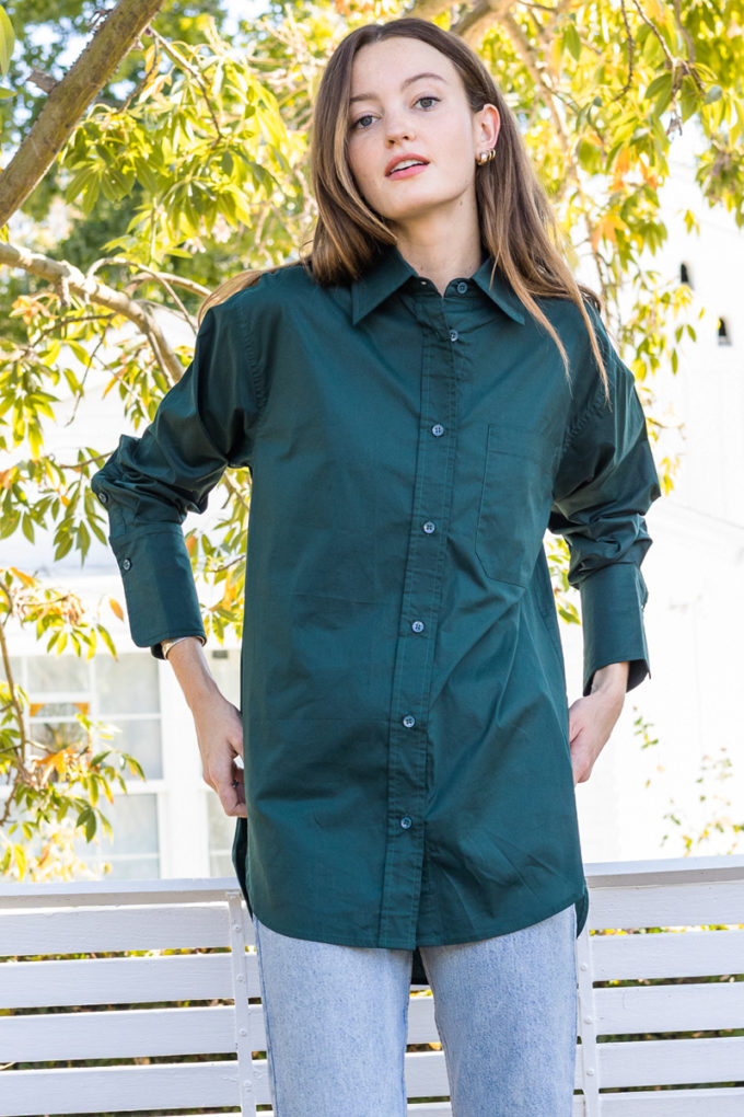 Dark Green Button Down Shirt