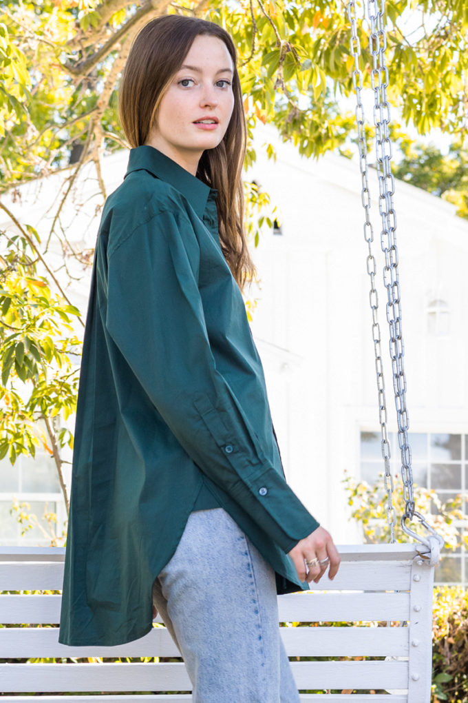 Dark Green Button Down Shirt