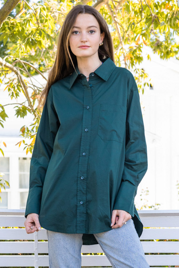 Dark Green Button Down Shirt